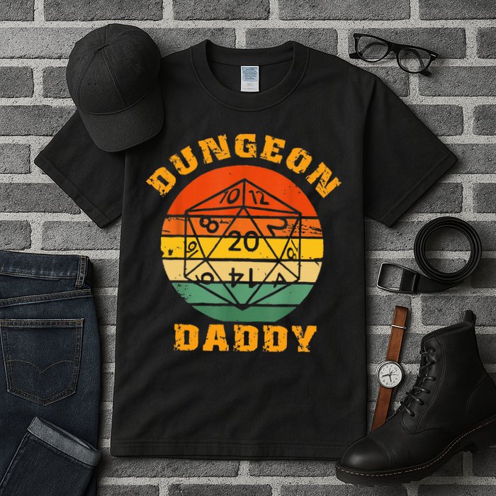 Retro Dungeon Daddy For Father Fathers Day Tall T-Shirt