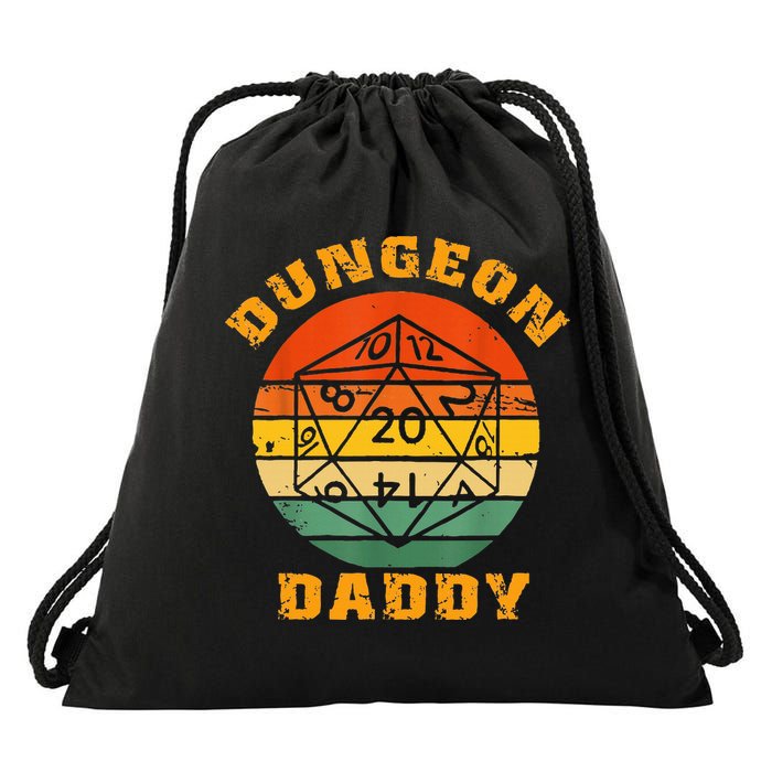 Retro Dungeon Daddy For Father Fathers Day Drawstring Bag