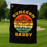 Retro Dungeon Daddy For Father Fathers Day Golf Towel