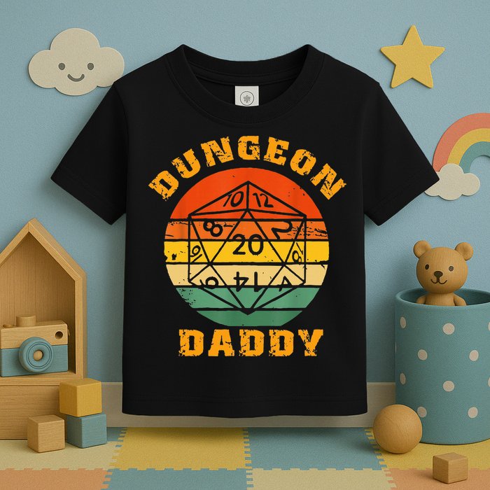 Retro Dungeon Daddy For Father Fathers Day Toddler T-Shirt