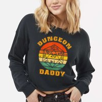 Retro Dungeon Daddy For Father Fathers Day Cropped Pullover Crew