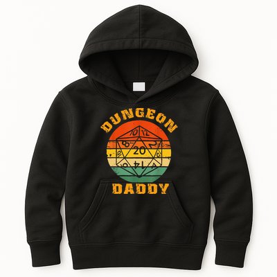 Retro Dungeon Daddy For Father Fathers Day Kids Hoodie