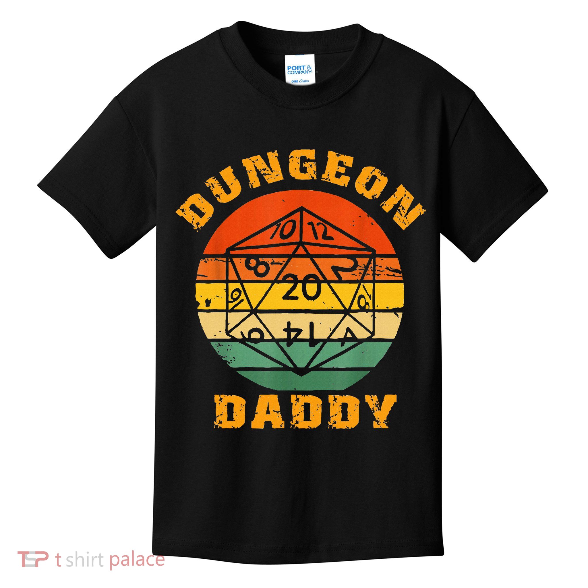 Retro Dungeon Daddy For Father Fathers Day Kids T-Shirt