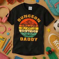 Retro Dungeon Daddy For Father Fathers Day Kids T-Shirt