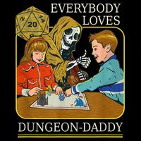 RPG D20 Dice Dungeon-Daddy Fantasy Pen and Paper Boardgame Tall T-Shirt