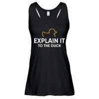 Rubber Duck Debugging Explain It To The Duck Programmer  Ladies Essential Flowy Tank