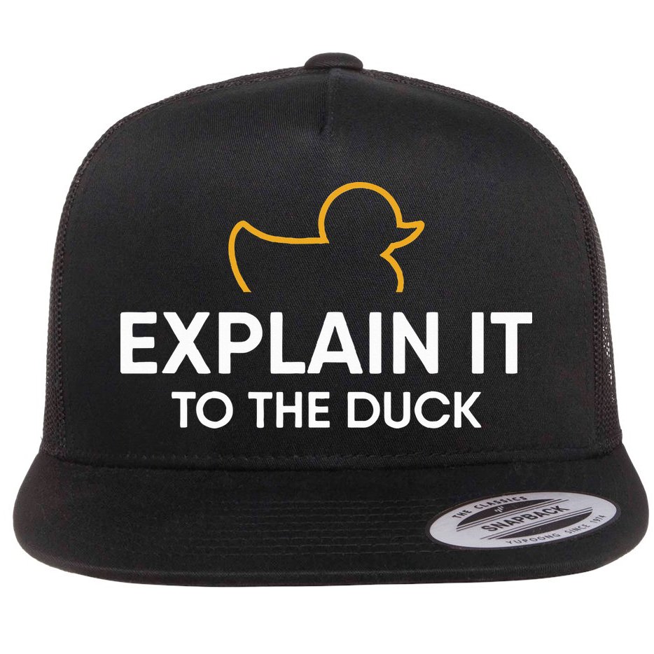 Rubber Duck Debugging Explain It To The Duck Programmer  Flat Bill Trucker Hat