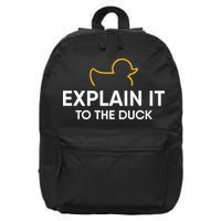 Rubber Duck Debugging Explain It To The Duck Programmer  16 in Basic Backpack