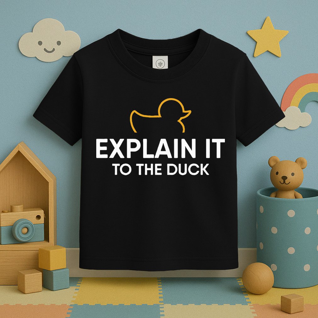 Rubber Duck Debugging Explain It To The Duck Programmer  Toddler T-Shirt