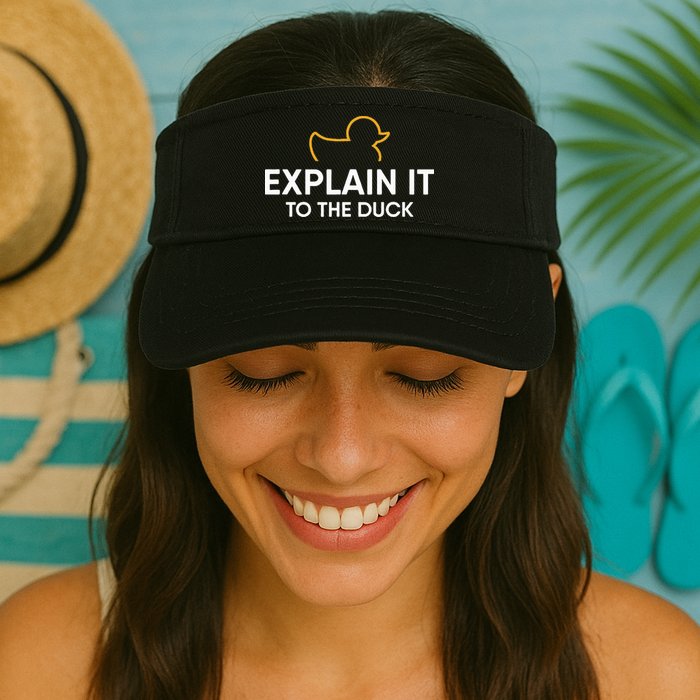 Rubber Duck Debugging Explain It To The Duck Programmer  Valucap Bio-Washed Visor