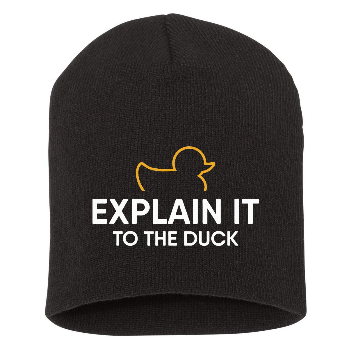 Rubber Duck Debugging Explain It To The Duck Programmer  Short Acrylic Beanie