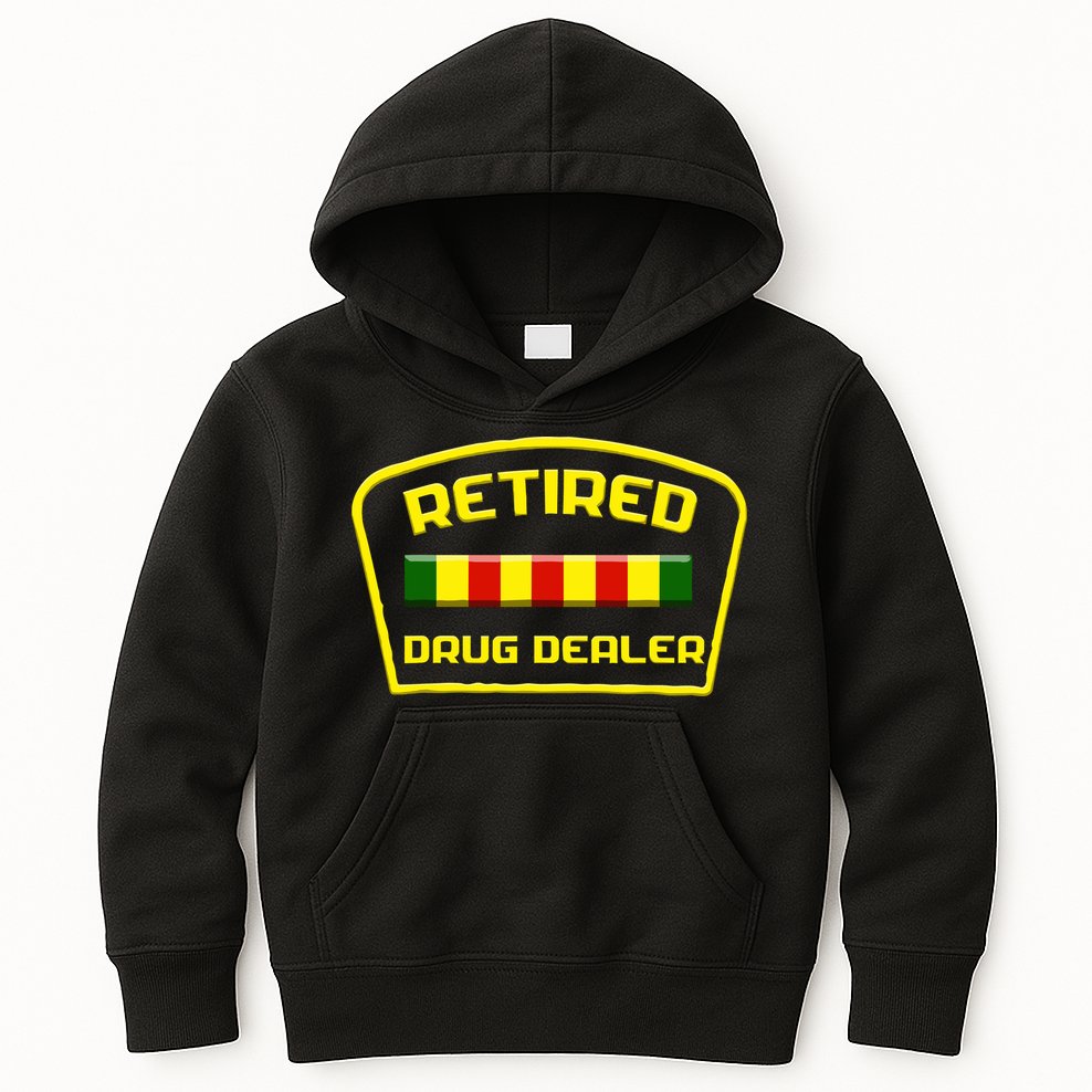 Retired Drug Dealer Funny Kids Hoodie