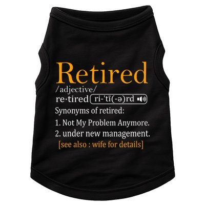 Retired Definition Dad Funny Retirement Party Doggie Tank