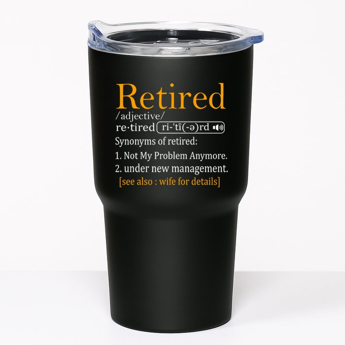 Retired Definition Dad Funny Retirement Party Tumbler