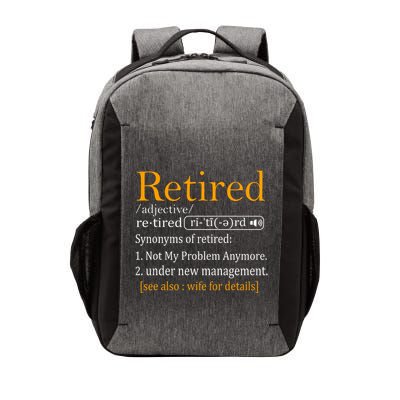 Retired Definition Dad Funny Retirement Party Vector Backpack