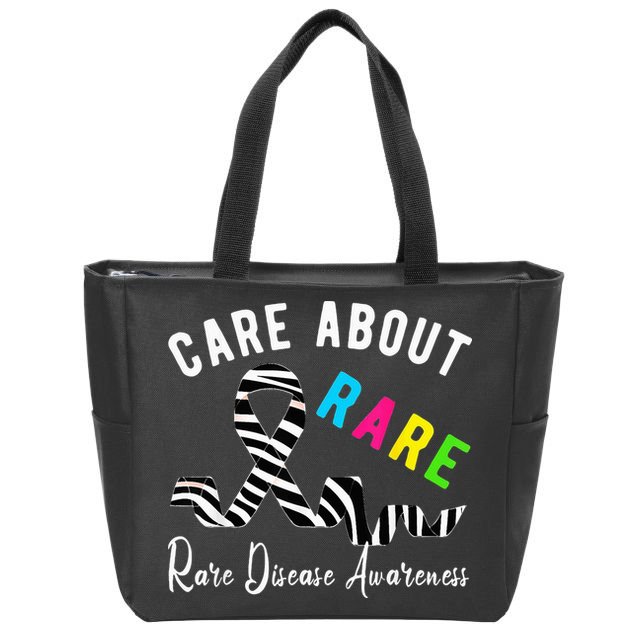 Rare Disease Day Care About Rare Disease Awareness Zip Tote Bag