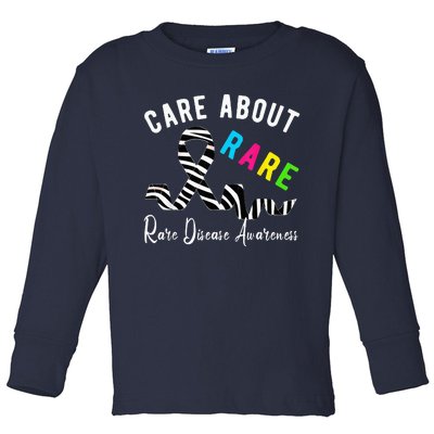 Rare Disease Day Care About Rare Disease Awareness Toddler Long Sleeve Shirt