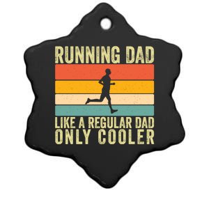 Running Dad Design For Father Day Marathon Runner Great Gift Ceramic Star Ornament