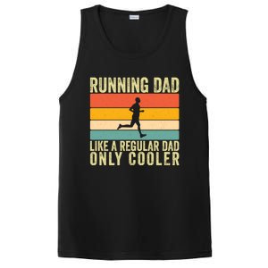 Running Dad Design For Father Day Marathon Runner Great Gift PosiCharge Competitor Tank