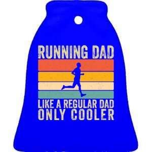 Running Dad Design For Father Day Marathon Runner Great Gift Ceramic Bell Ornament