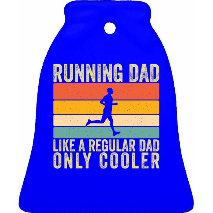 Running Dad Design For Father Day Marathon Runner Great Gift Ceramic Bell Ornament