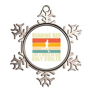 Running Dad Design For Father Day Marathon Runner Great Gift Metallic Star Ornament