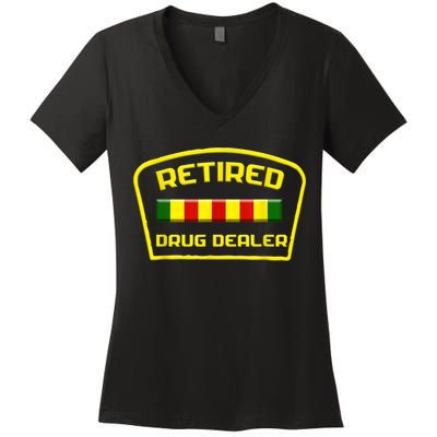 Retired Drug Dealer Funny Recovery  Women's V-Neck T-Shirt
