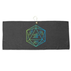 RPG Dragon Dice Polyhedral  RPG  Large Microfiber Waffle Golf Towel