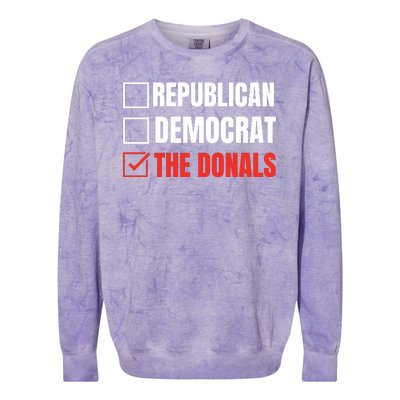 Republican Democrat Donald Trump Colorblast Crewneck Sweatshirt