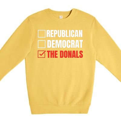 Republican Democrat Donald Trump Premium Crewneck Sweatshirt