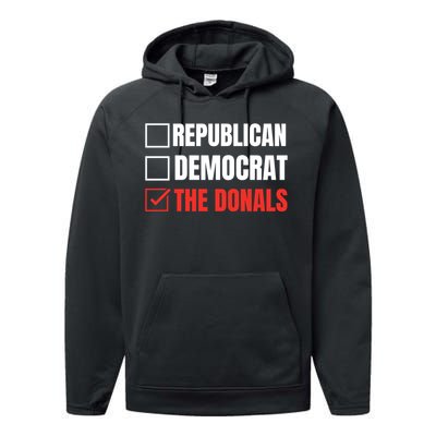 Republican Democrat Donald Trump Performance Fleece Hoodie