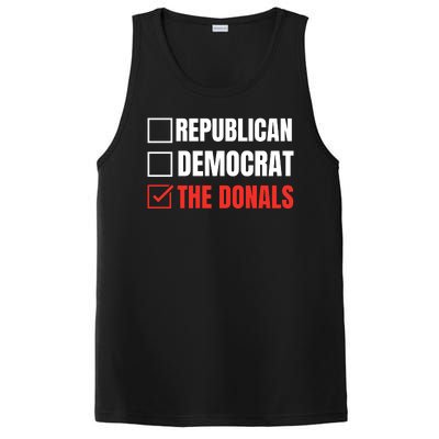 Republican Democrat Donald Trump PosiCharge Competitor Tank