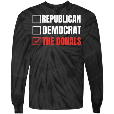 Republican Democrat Donald Trump Tie-Dye Long Sleeve Shirt