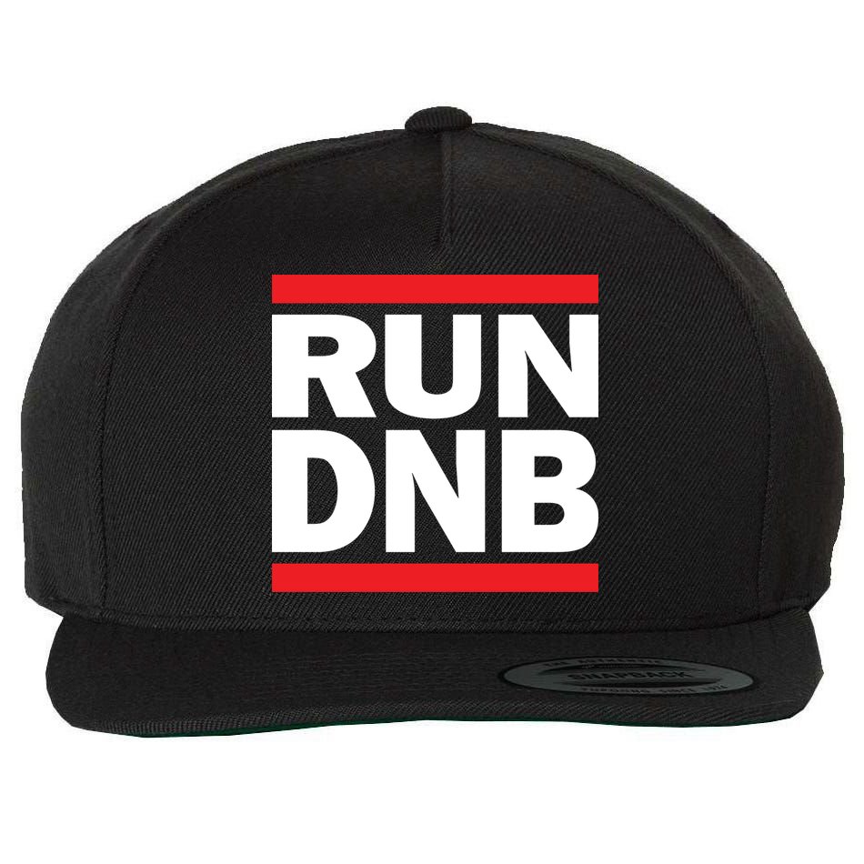 RUN DnB Drum And Bass Wool Snapback Cap