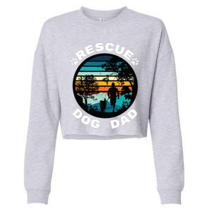 Rescue Dog Dad Trail Dog Trail Running Dog Cropped Pullover Crew