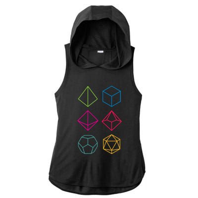 Roll Dungeons & Dragons Line Art Series Ladies PosiCharge Tri-Blend Wicking Draft Hoodie Tank