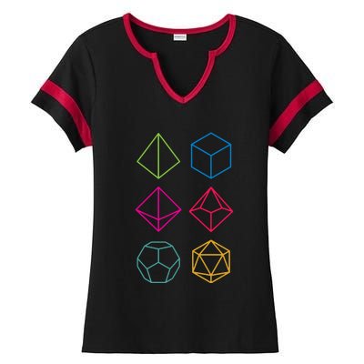 Roll Dungeons & Dragons Line Art Series Ladies Halftime Notch Neck Tee