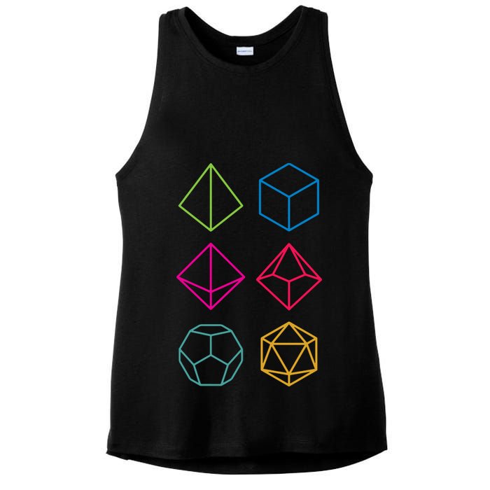 Roll Dungeons & Dragons Line Art Series Ladies PosiCharge Tri-Blend Wicking Tank