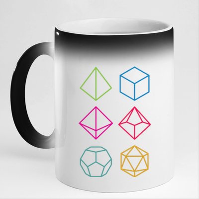 Roll Dungeons & Dragons Line Art Series 11oz Black Color Changing Mug