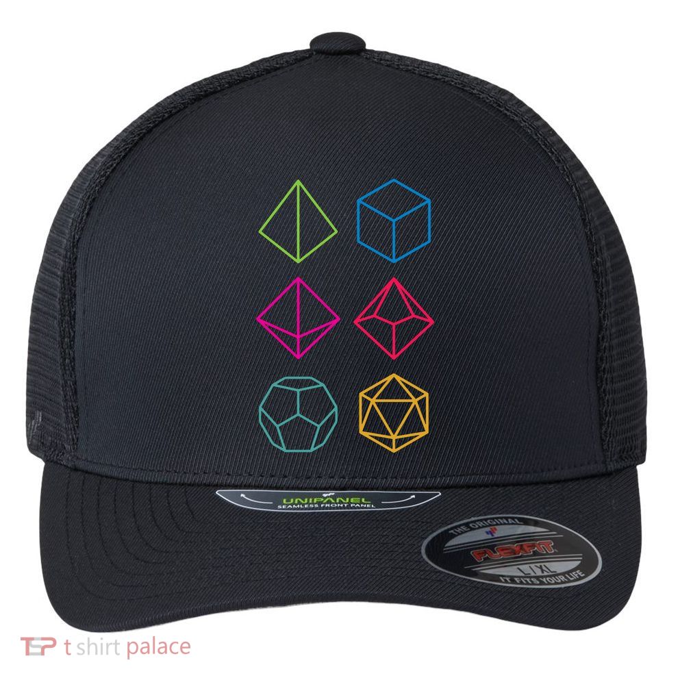 Roll Dungeons & Dragons Line Art Series Flexfit Unipanel Trucker Cap