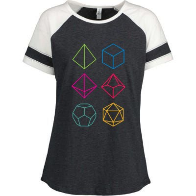 Roll Dungeons & Dragons Line Art Series Enza Ladies Jersey Colorblock Tee