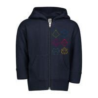 Roll Dungeons & Dragons Line Art Series Toddler Zip Fleece Hoodie