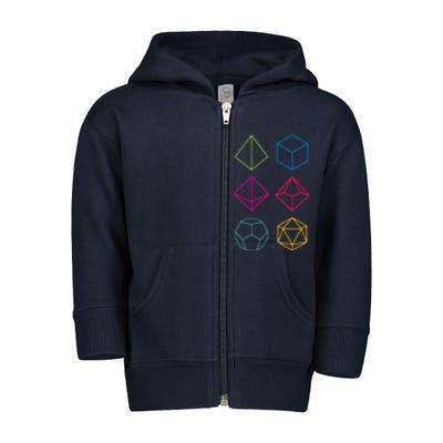 Roll Dungeons & Dragons Line Art Series Toddler Zip Fleece Hoodie