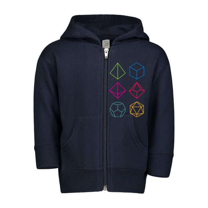 Roll Dungeons & Dragons Line Art Series Toddler Zip Fleece Hoodie