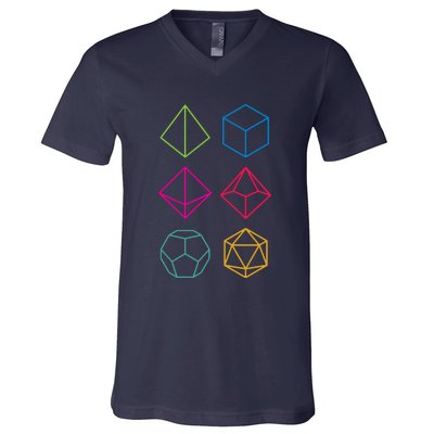 Roll Dungeons & Dragons Line Art Series V-Neck T-Shirt