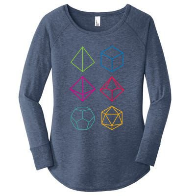 Roll Dungeons & Dragons Line Art Series Women's Perfect Tri Tunic Long Sleeve Shirt