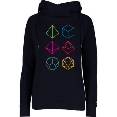 Roll Dungeons & Dragons Line Art Series Womens Funnel Neck Pullover Hood