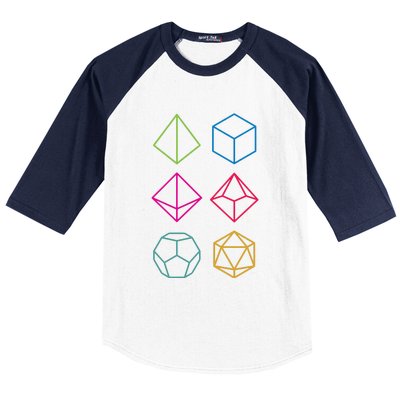 Roll Dungeons & Dragons Line Art Series Baseball Sleeve Shirt