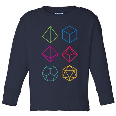 Roll Dungeons & Dragons Line Art Series Toddler Long Sleeve Shirt