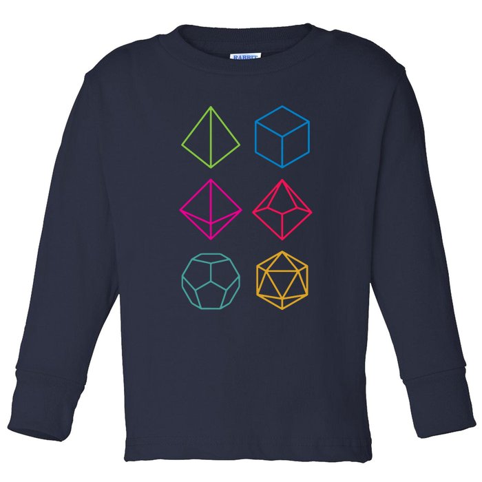 Roll Dungeons & Dragons Line Art Series Toddler Long Sleeve Shirt